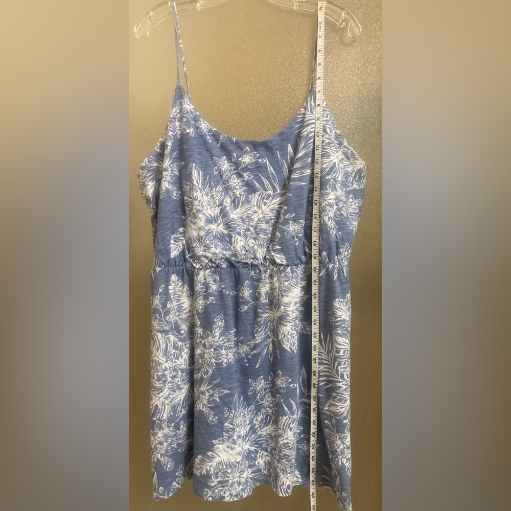 Old Navy Blue and White Floral Midi Dress